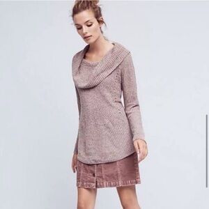 Anthropologie MOTH Off The Shoulder Chenille Sweater